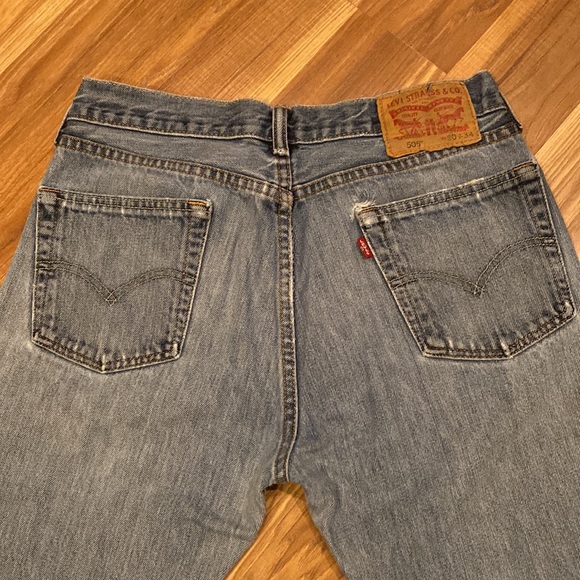 Levi’s 505 Super Distressed Jeans Size Mens 30 x 34 - Picture 12 of 16